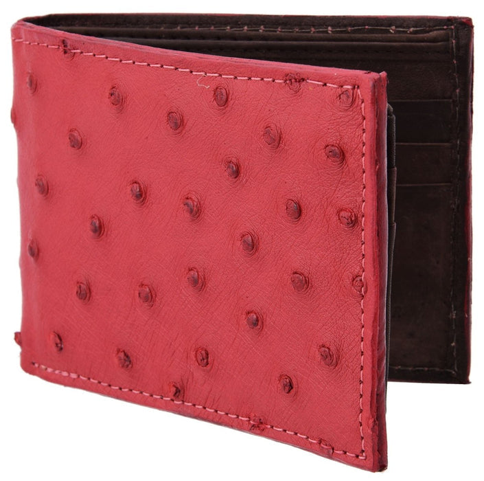 Cartera de Avestruz Original Color Rojo - White Diamonds