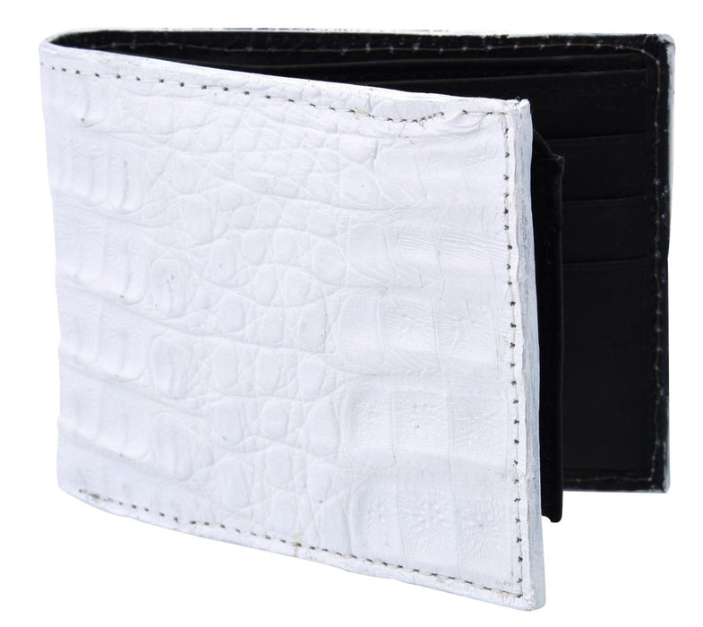 Cartera de Cocodrilo Original Color Blanco