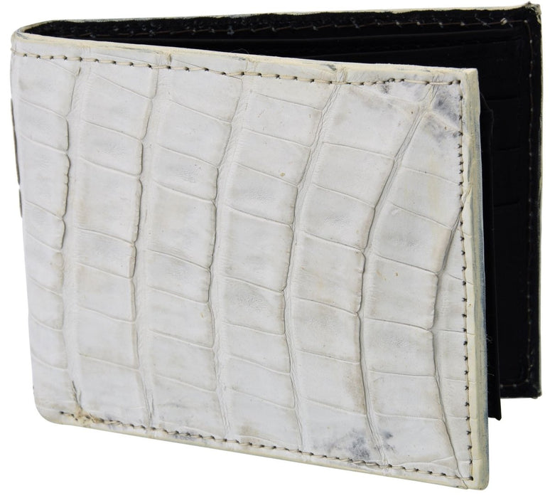 Cartera de Cocodrilo Original Color Hueso