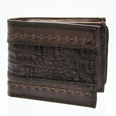 Cartera de Cocodrilo Original Tejida Color Cafe