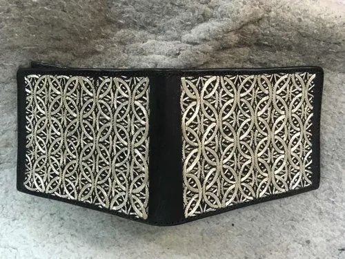 Cartera de Hilo de Plata Original Mil Aros -  Negro