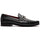 Marco Di Milano Cassarano Men's Calfskin Leather Loafers Black