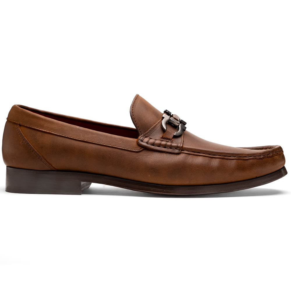 Marco Di Milano Cassarano Crazy Tan Men's Calfskin Leather Loafers - 10