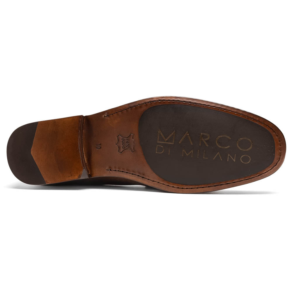 Marco Di Milano Cassarano Crazy Tan Men's Calfskin Leather Loafers - 10