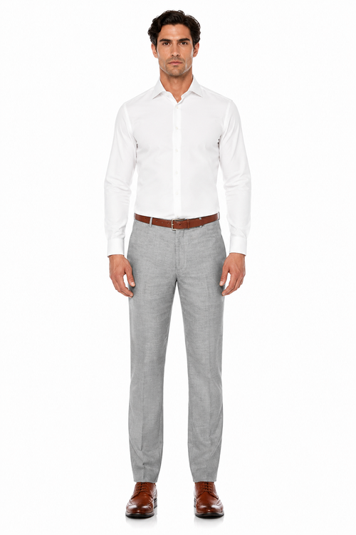 Casual Linen Suit Pants for Men – Breathable Beach Wedding Summer Trousers