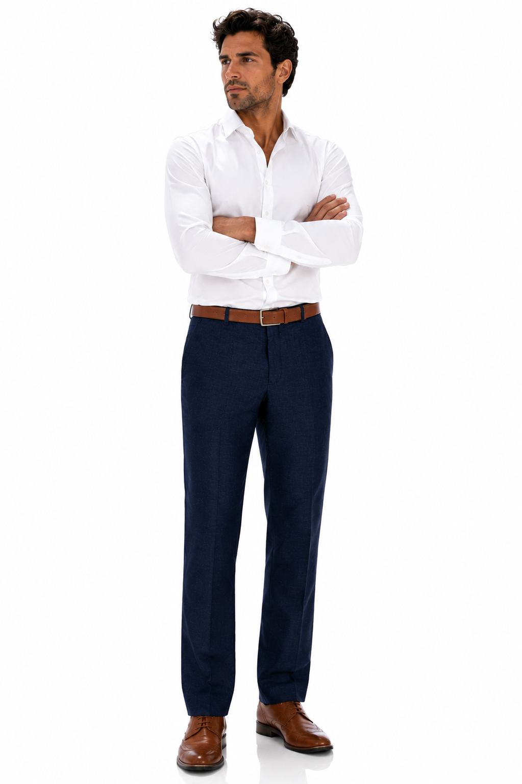 Casual Linen Suit Pants for Men – Breathable Beach Wedding Summer Trousers - dress size pants : 28 Unfinished bottom