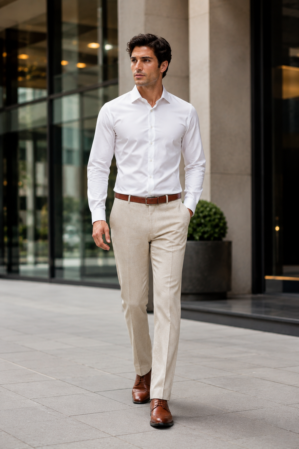 Casual Linen Suit Pants for Men – Breathable Beach Wedding Summer Trousers - dress size pants : 28 Unfinished bottom