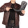 Men’s Brown Cowhide Leather Jacket with Crocodile Accents