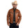 Men’s Honey Fine Leather Cowboy Denim Jacket