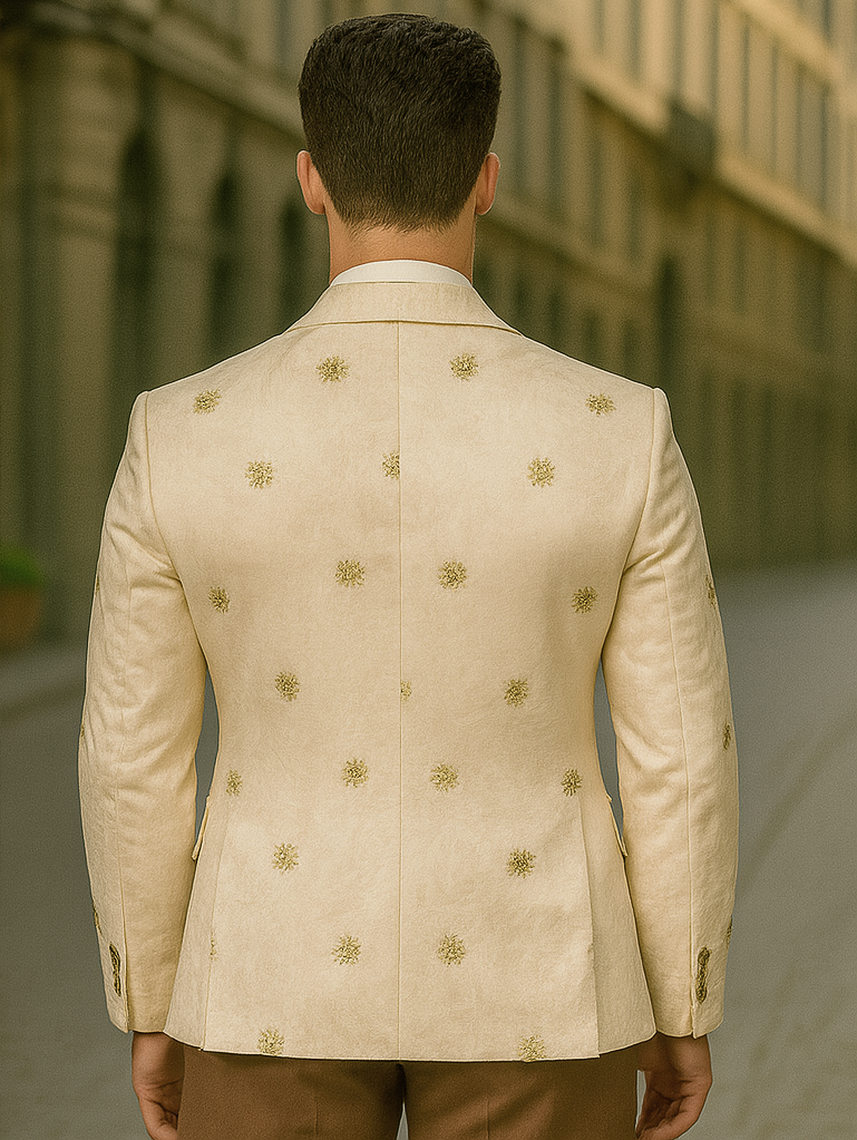 Champagne Color Suit - Champagne Wedding Tuxedo Cream - Cream