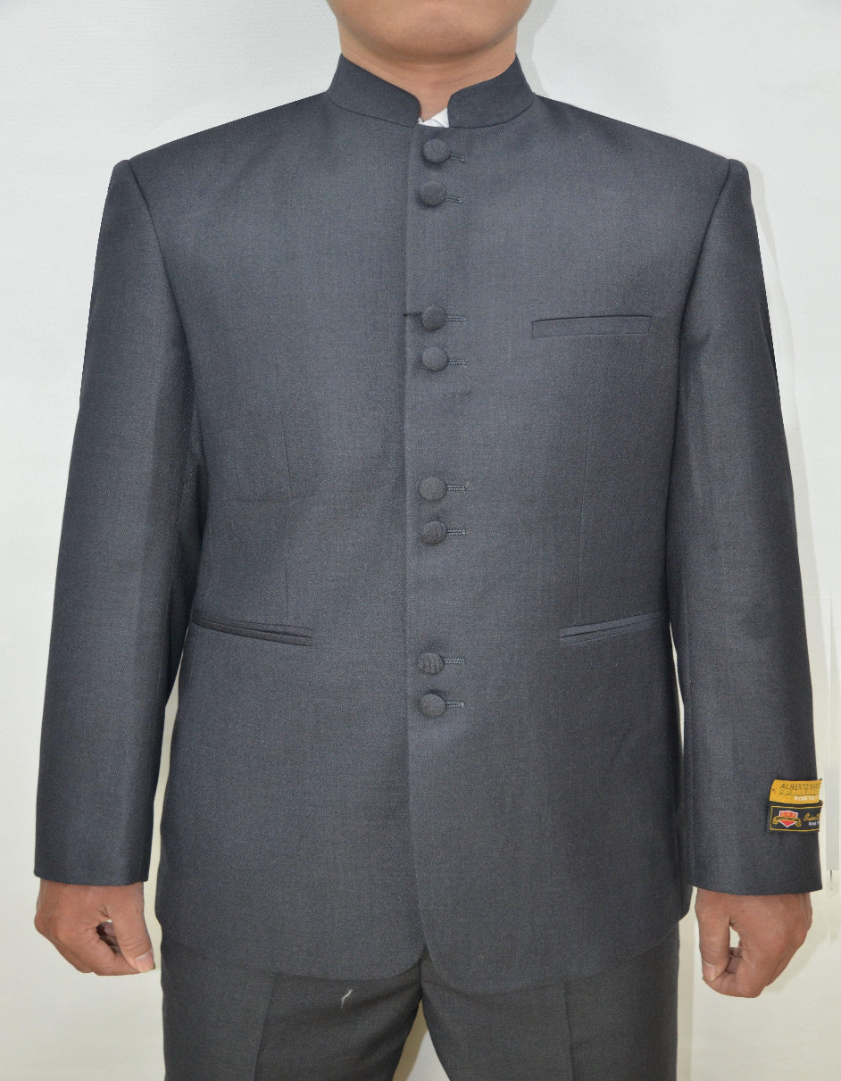 Covered Buttons Charcoal Groomsmen Suits - Charcoal