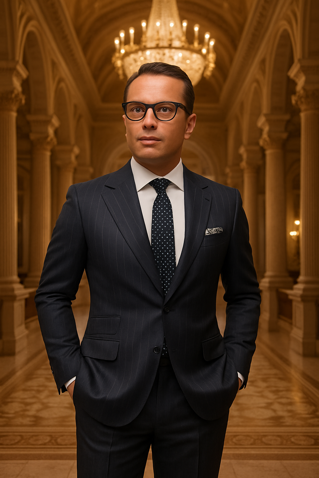 Statement Suits - Wool Suits - Peak Lapel Suits - Ticket Pocket - Modern Fit - Charcoal Stripe Suit - Coat Size 38