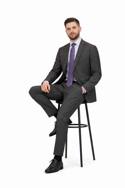 Modern Fit Tiglio Wool Double-Breasted Suit Premium Tailored Formal Suit