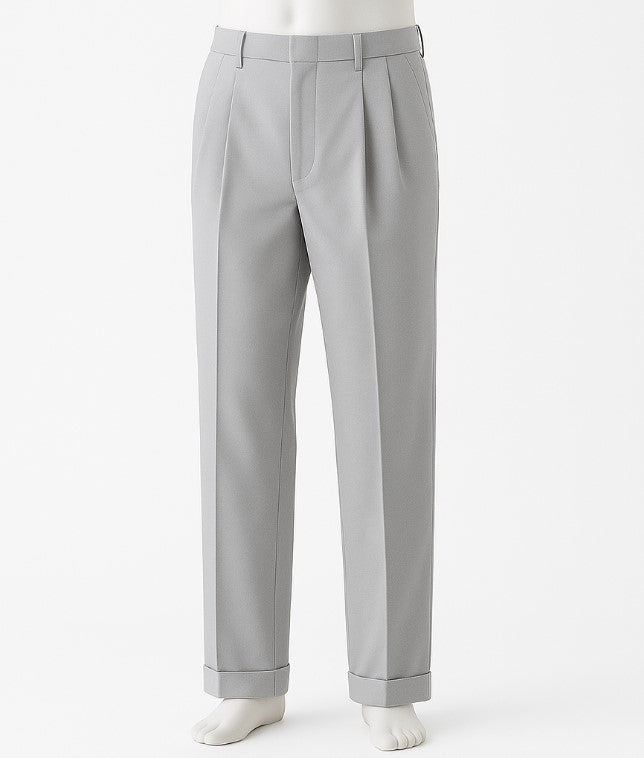 Mens Pleated Pants - Classic Style Slacks - dress size pants : 28 Unfinished bottom