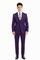 Cheap priced Suit  - Men's One Button Peak Lapel Skinny Wedding & Prom 2026 Eggplant Suit With Lowcut Vest
