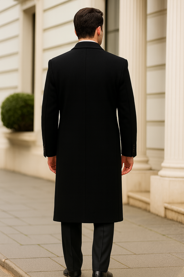 Chesterfield Wool & Cashmere Full Length Black