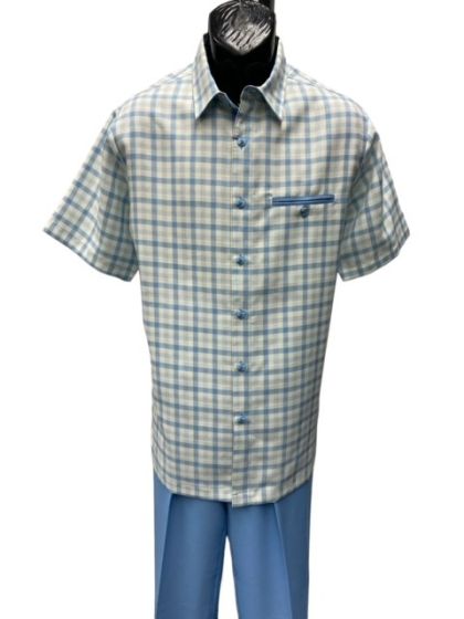 Mens 2 Piece Walking Suit - Plaid - Small