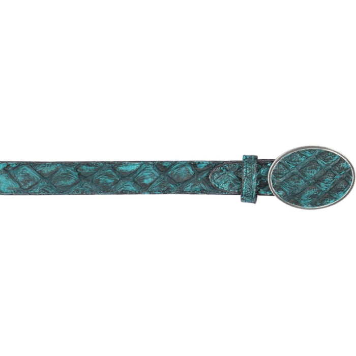 Cinto Vaquero de Pescado Pirarucu Original Turquesa - 6