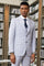 Mens Stacy Adams Suit -Stacy Adams Suit Men's Light Blue Plaid Vested Suit - Two Button Wide Notch Lapel