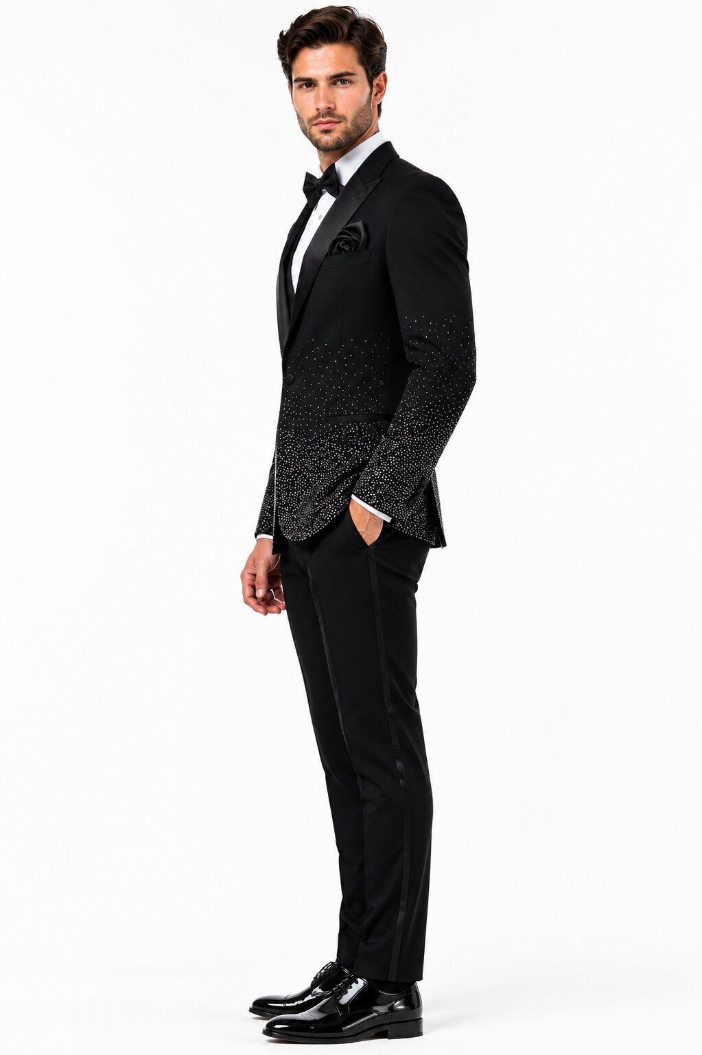 Mens Formal Tuxedo in Black After Six Classic Style - 36R