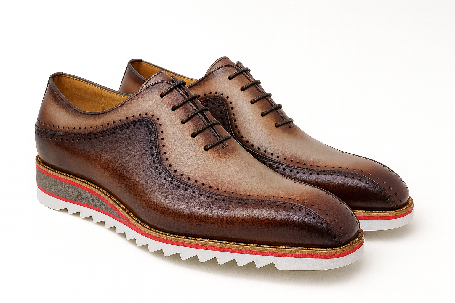 Carrucci Stylish Two-Tone Brogue Oxford - 8.5