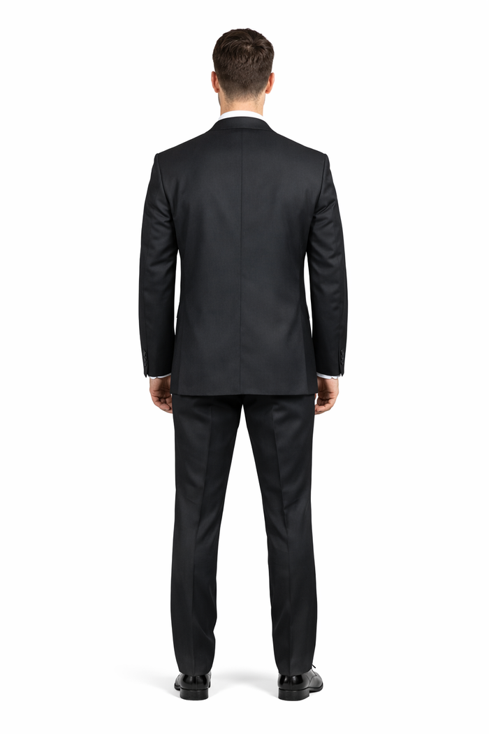 Classic Fit - Charcoal Suit - Three Button Vested Suit - Athletic Fit-New Designer Collection