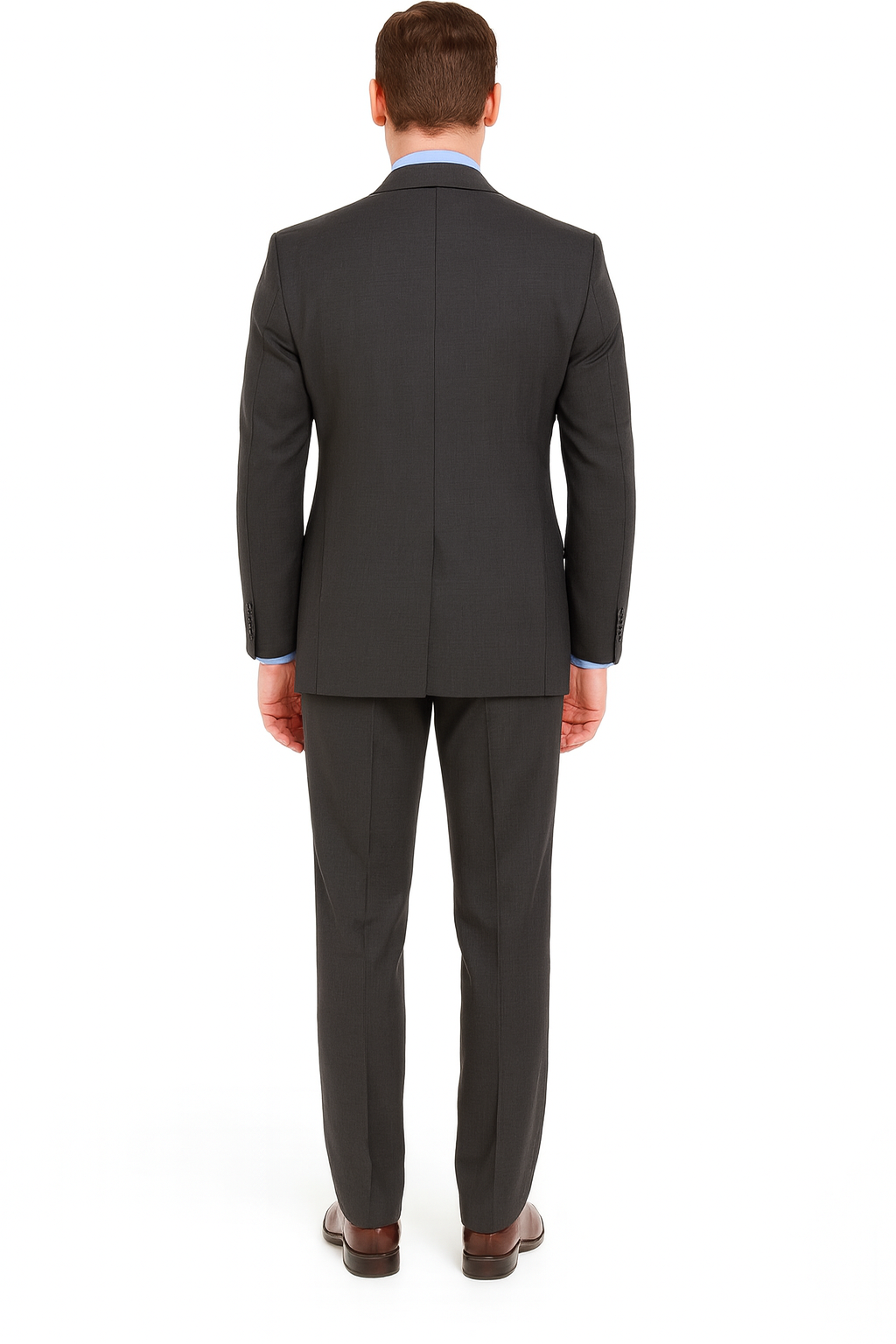 Classic Fit - Dark Grey Suit - Three Button Vested Suit - Athletic Fit-New Designer Collection - 38 Short Jacket+32 Waist Adjustable 28to34)(Height: 5 4 to5 7 )(Neck  15-16.5)S-M)