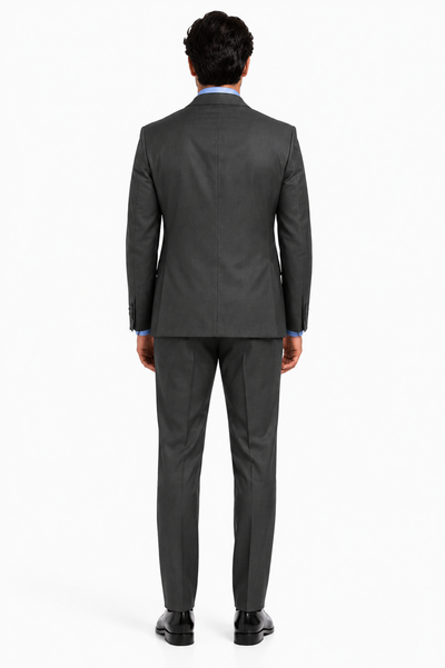 Classic Fit - Dark Grey Suit - Three Button Vested Suit - Athletic Fit-New Designer Collection