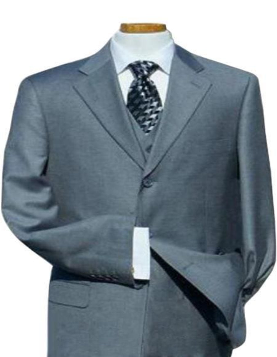 Mens light gray  Classic Fit Suit - Pleated Pants - Athletic Executive Cut Suit - 38 Short Jacket+32 Waist Adjust   28to34)(Height: 5 4 to5 7 )(Neck  15-  16.5)S-M)