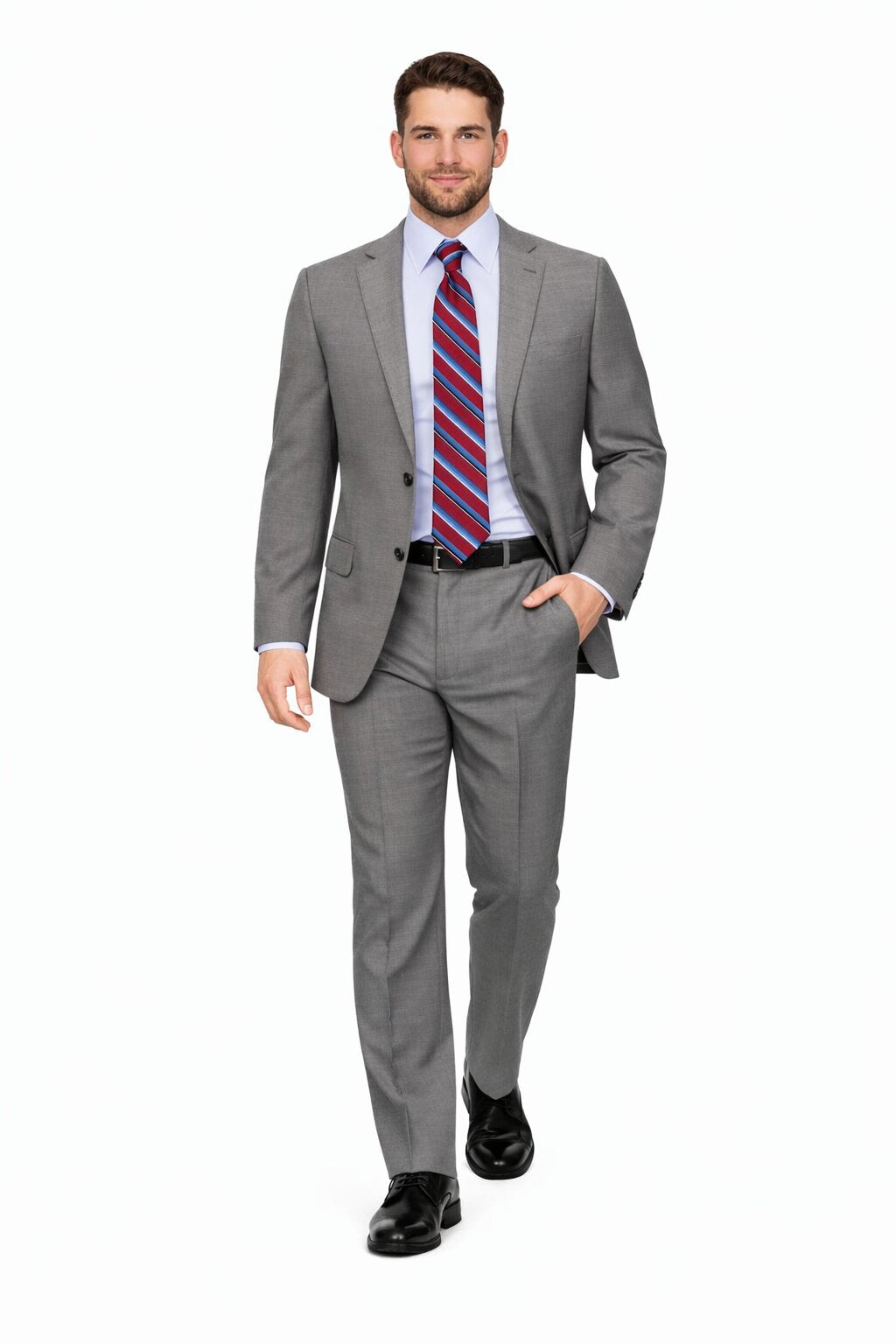 Modern Fit Tiglio Wool Double-Breasted Suit Premium Tailored Formal Suit