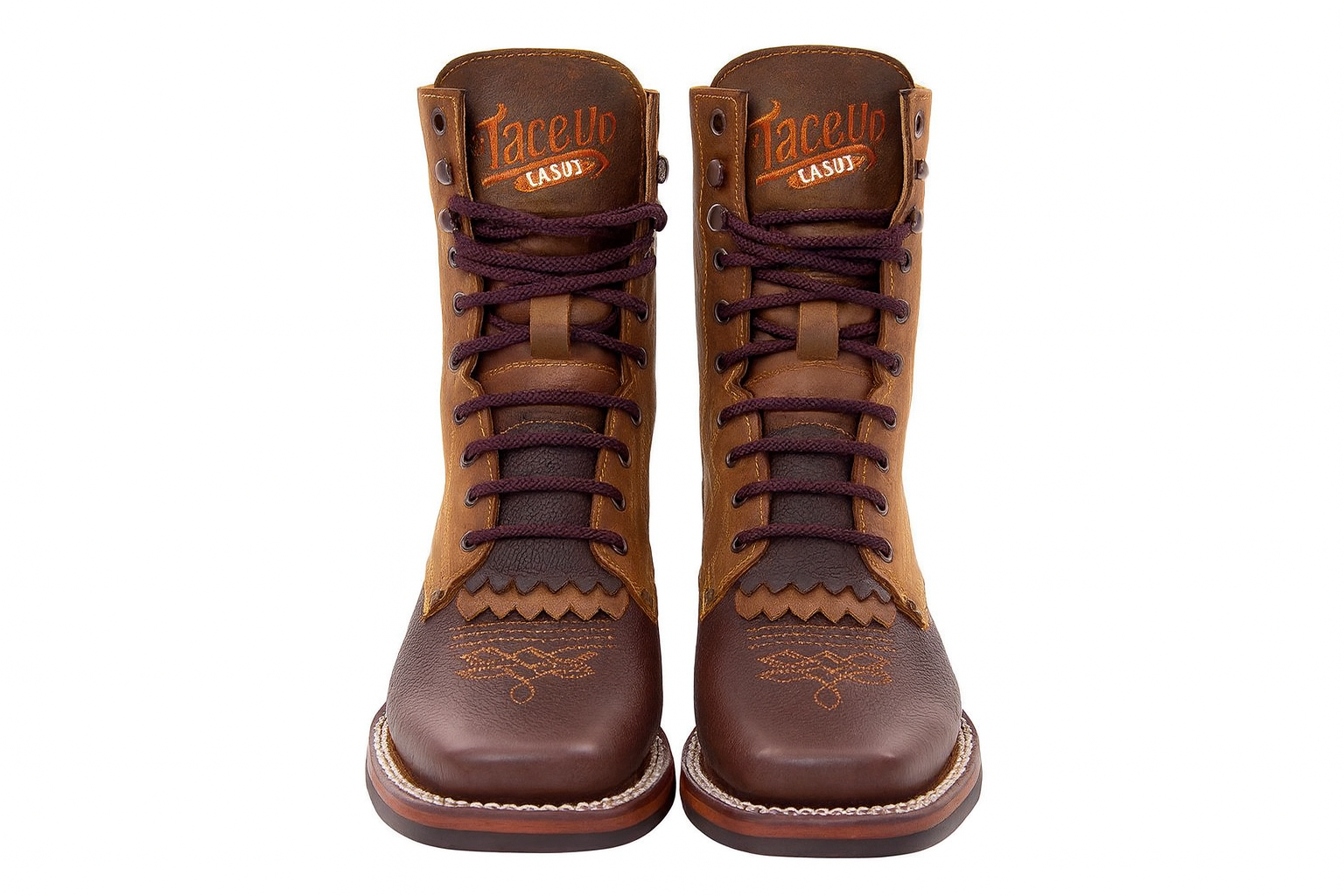 Lace Up Cowboy Boots