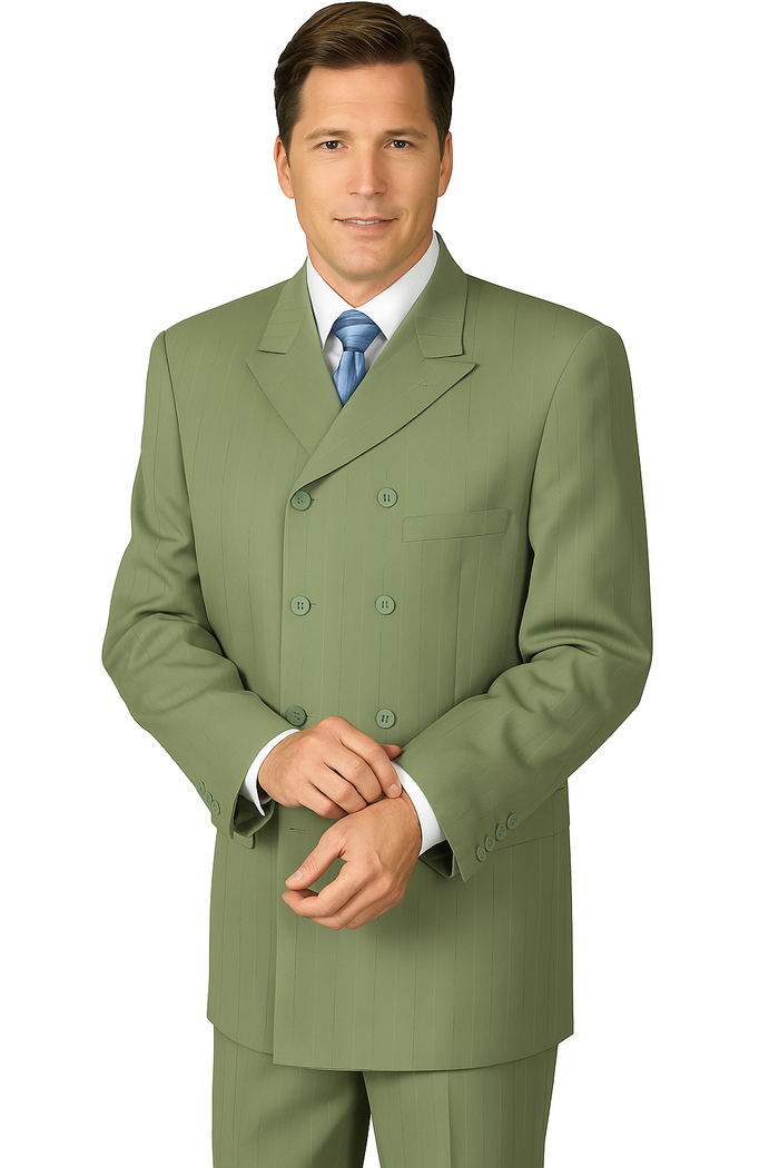 Canto 8-Button Double Breasted Men's 3-Piece Fashion Suit