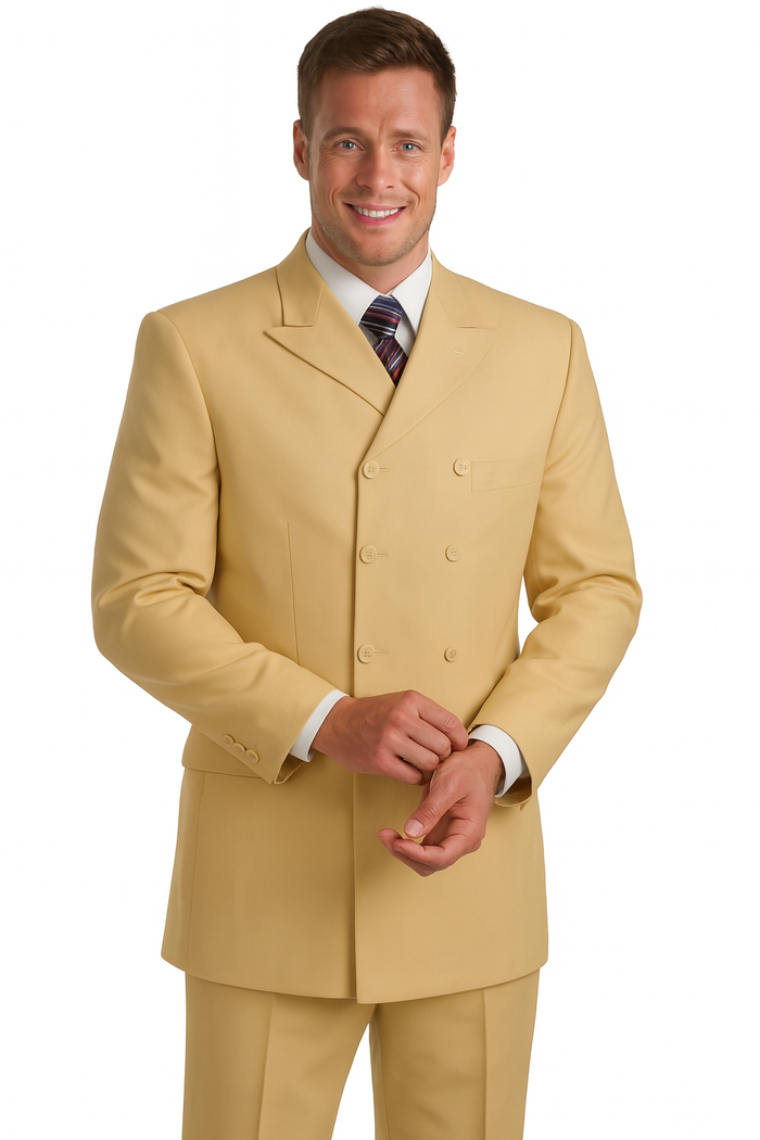 Canto 8-Button Double Breasted Men's 3-Piece Fashion Suit