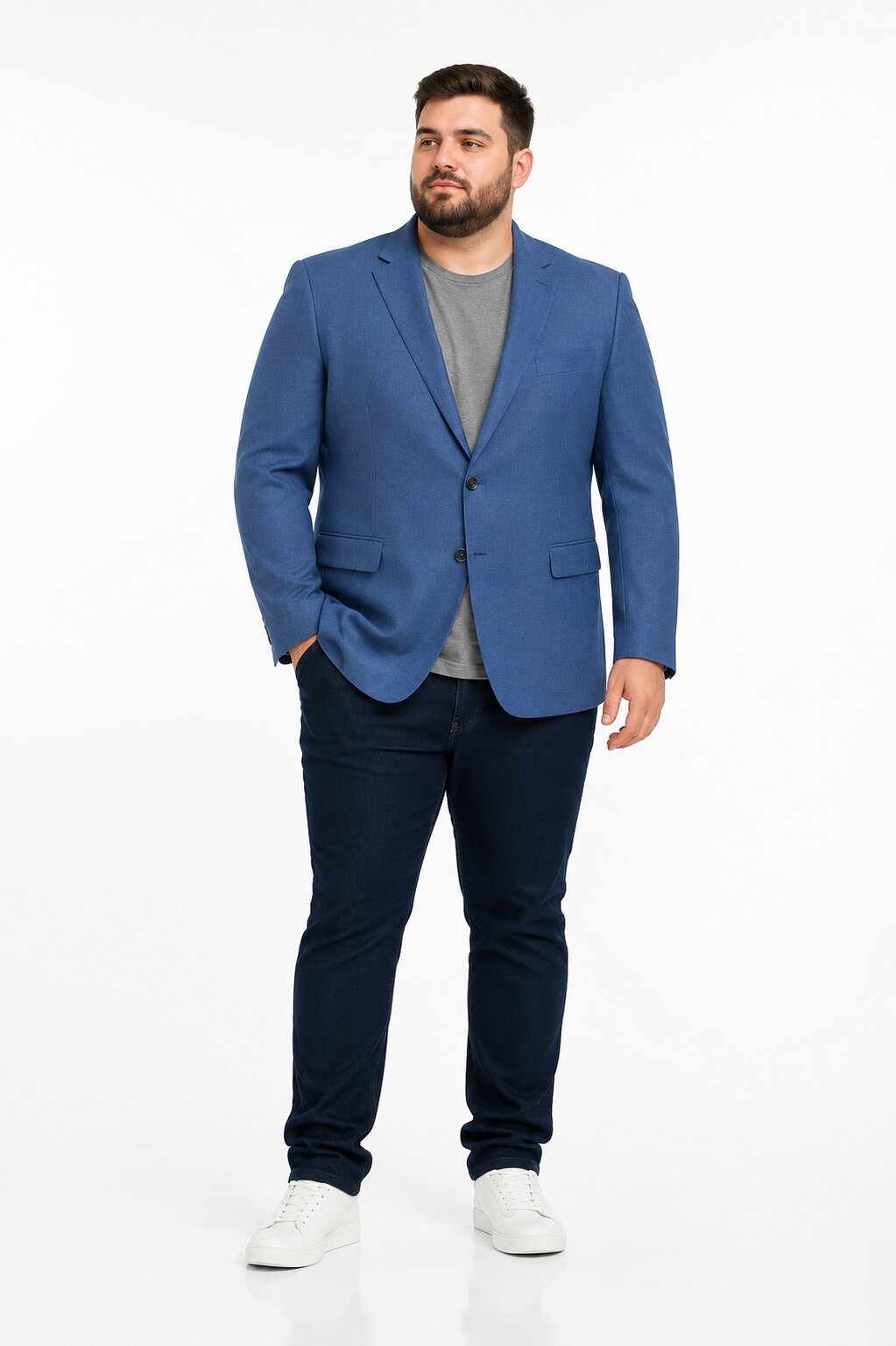 Zacchi Terri 73911 Mens Cobalt Blue Blazer – Slim Fit Stylish Formal & Party Wear Jacket - 34 Short or Extra Small