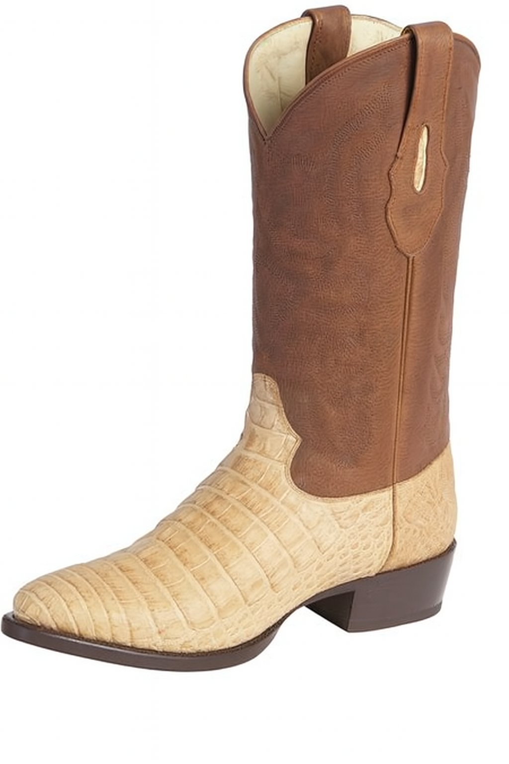 Los Altos Boots Honey Caiman Belly Cognac Cowboy Boots J-Toe - 6.0 Standard / D / Medium