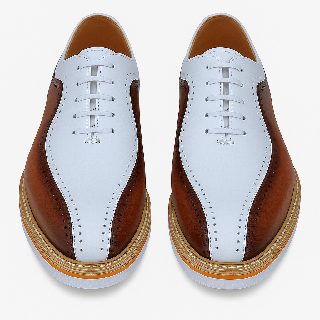 Carrucci Stylish Two-Tone Brogue Oxford - 8.5