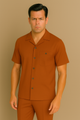 Mens Walking Suit in Color cognac  leisure suit causal Matching Shirt and Pants $99