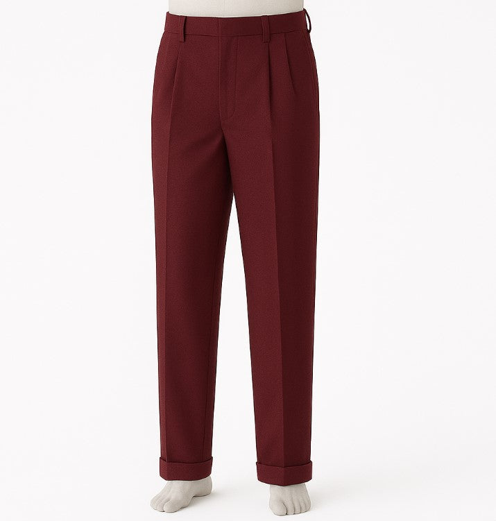 Mens Pleated Pants - Classic Style - dress size pants : 28 Unfinished bottom