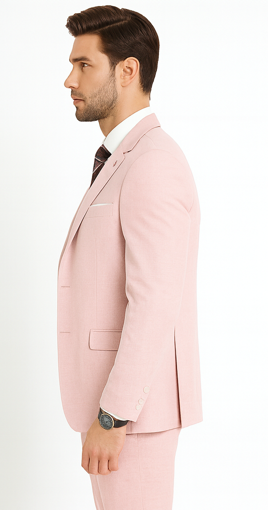 Color Men's 100% Wool 3Piece Suit  Soft Textured Solid Color Outlet
