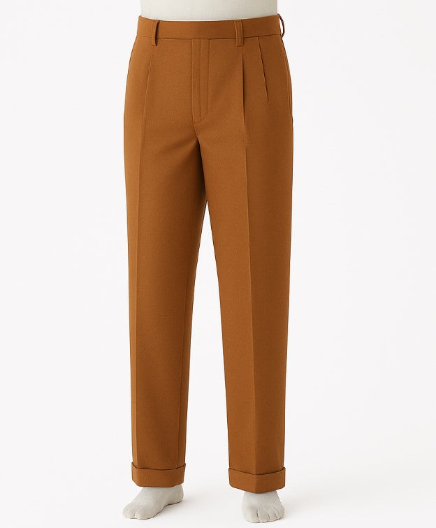 Mens Pleated Pants - Classic Style - dress size pants : 28 Unfinished bottom