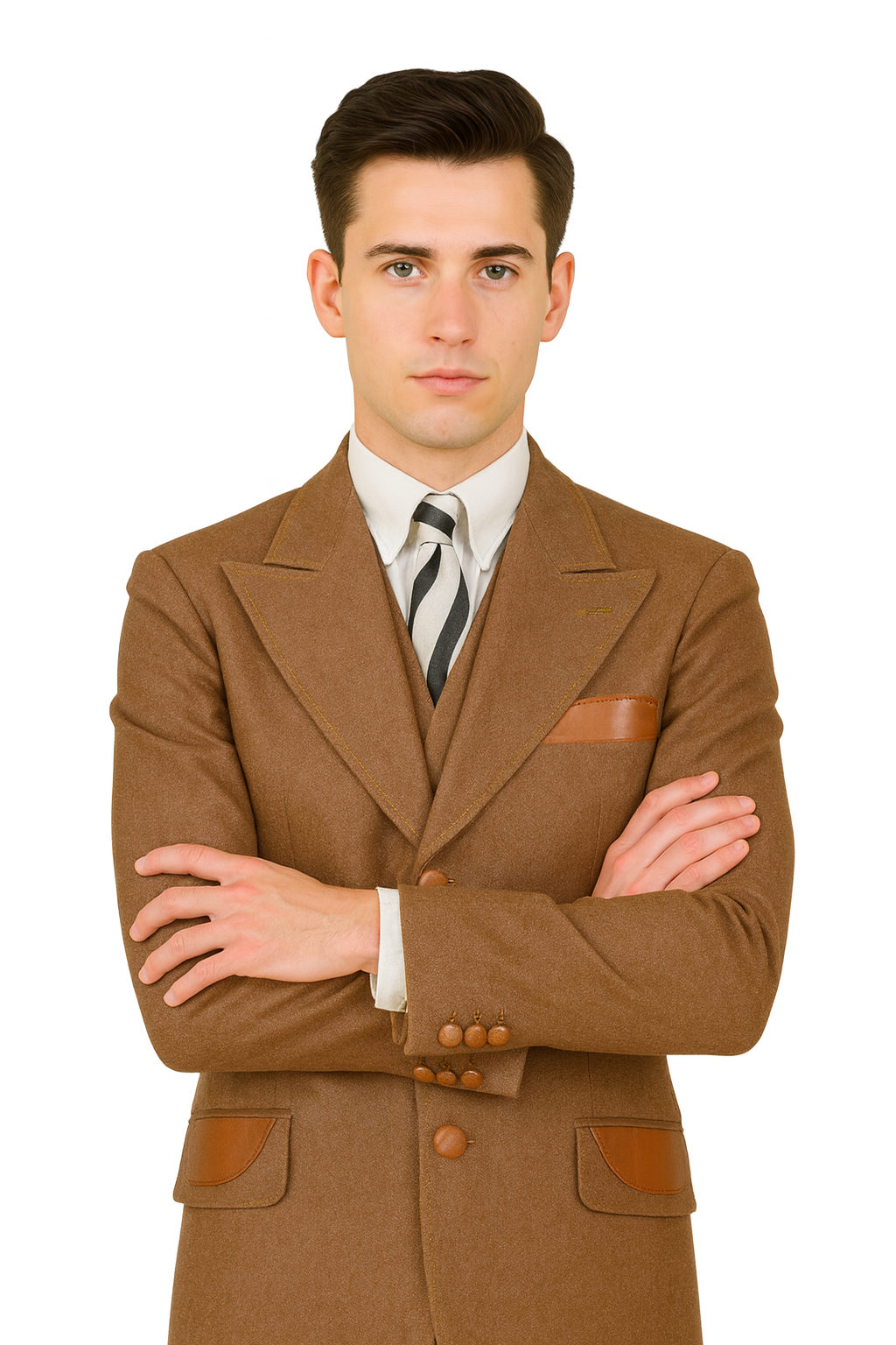 Denim Suit - Cotton Fabric Vested Suit - 3 Pieces Suit - Vested Fancy Suit - 38 Short Jacket+32 Waist Adjustable 28to34)(Height: 5 4 to5 7 )(Neck  15-16.5)S-M)