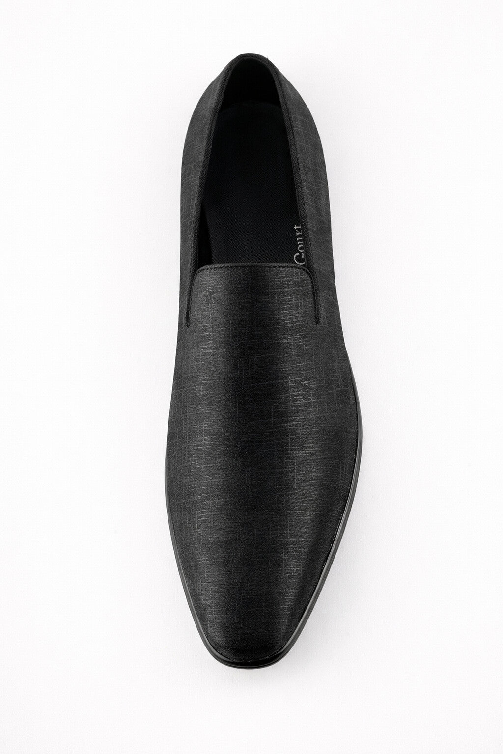 "Sharkskin" Black Couture 1910 Tuxedo Shoes - 7
