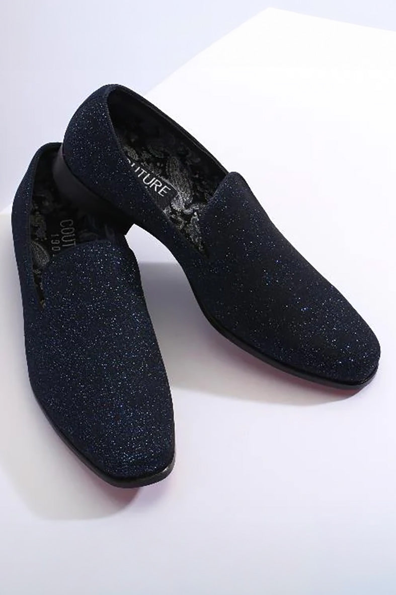 "Cash" Royal Blue Couture 1910 Tuxedo Shoes - 7
