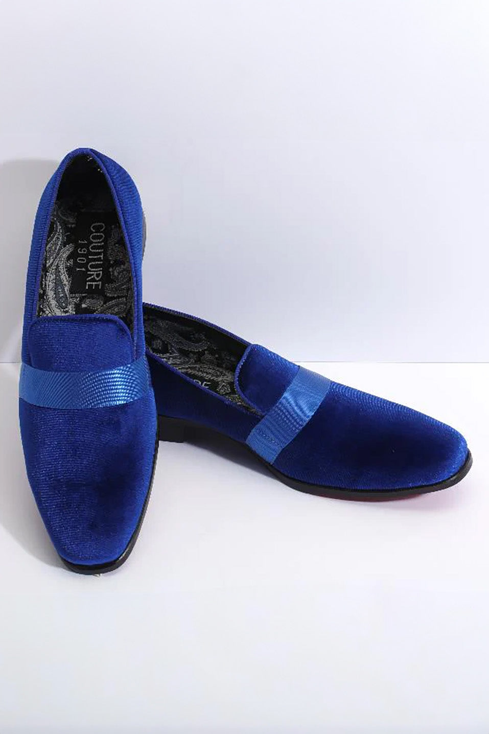 "Lincoln" Royal Blue Couture 1910 Tuxedo Shoes - 7