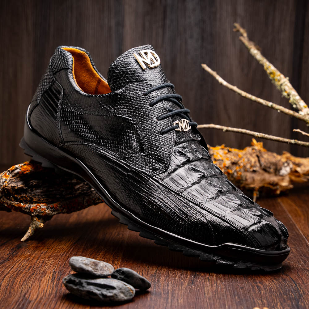 Marco_Di_Milano Crater Black: Luxury Leather Dress Shoe