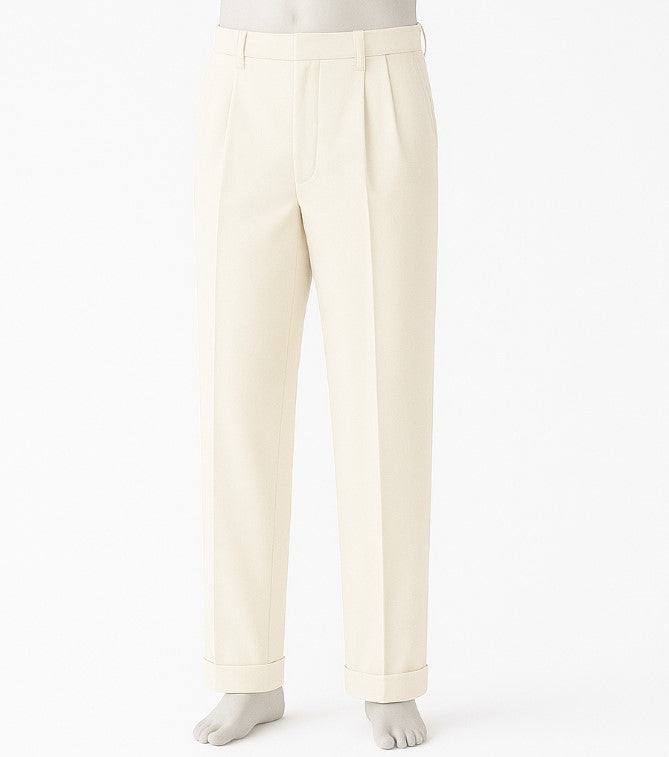 Mens Pleated Pants - Classic Style Slacks - dress size pants : 28 Unfinished bottom