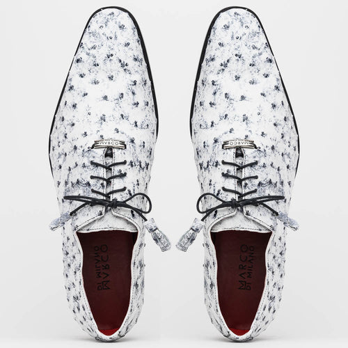 Marco Di Milano Criss Newspaper Leather Loafers
