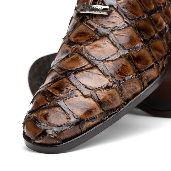 Marco_Di_Milano Olivieri: Clear Brown Leather Dress Shoe
