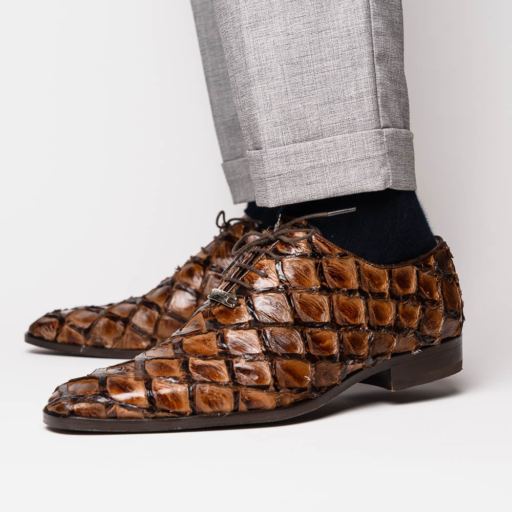 Marco Di Milano Olivieri: Clear Brown Leather Dress Shoe - 11.5 USA
