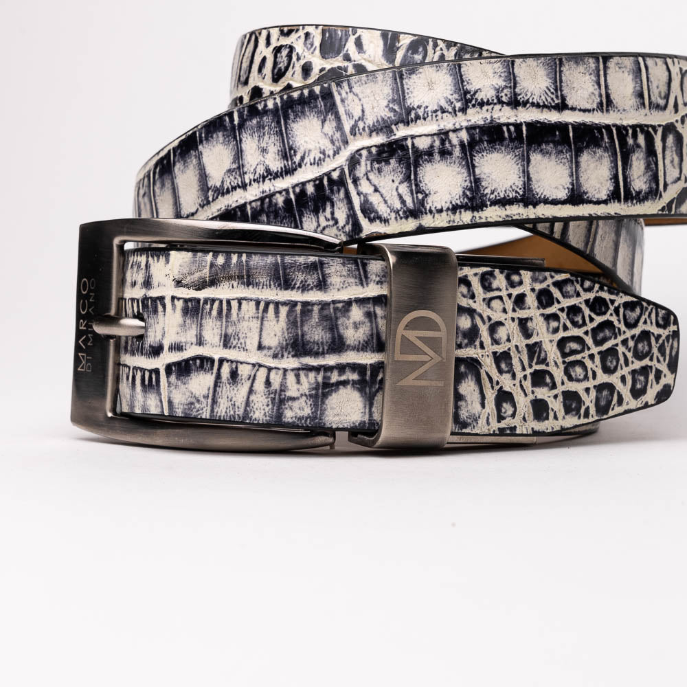 Marco Di Milano Silvio Belt Antique Newspaper - 44